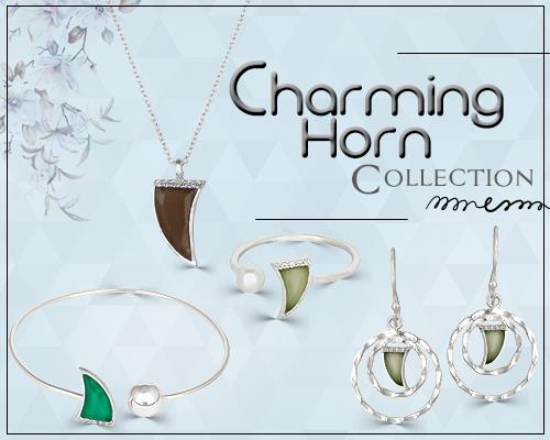 Designer Horn Gemstone Silver Jewelry Online Exporter, Supplier in India