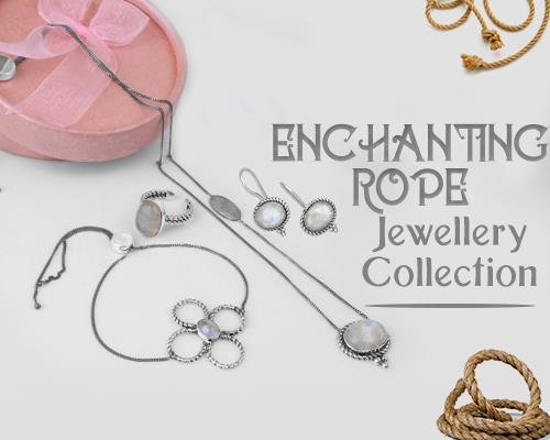 Handcrafted Twisted Silver Gemstone Jewelry Manufacturer in Jaipur