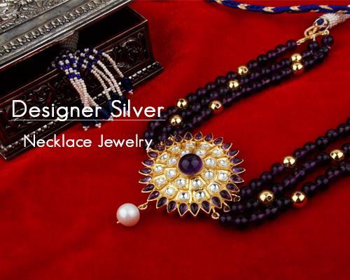 Designer silver necklace jewelry
