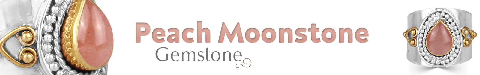 Buy peach moonstone gemstone jewelry at cheap price