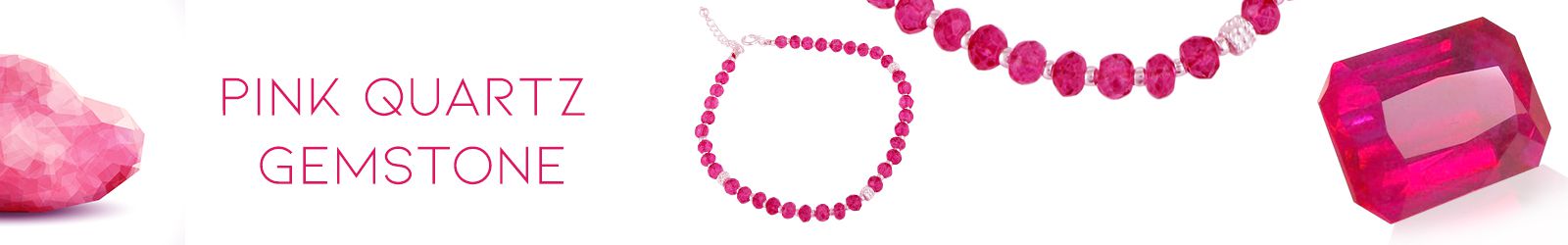 Pink Quartz Silver Gemstone Jewelry Supplier, Store in Jaipur