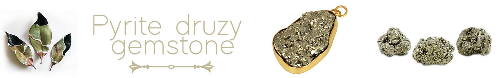 Online Pyrite Druzy Gemstone Silver Jewelry Store, Shop in Jaipur