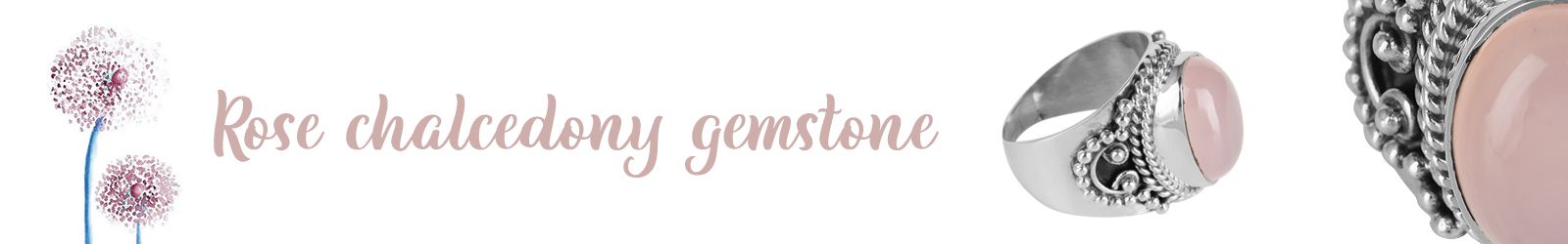 Wholesale Rose Chalcedony Gemstone Silver Jewelry Store in Jaipur