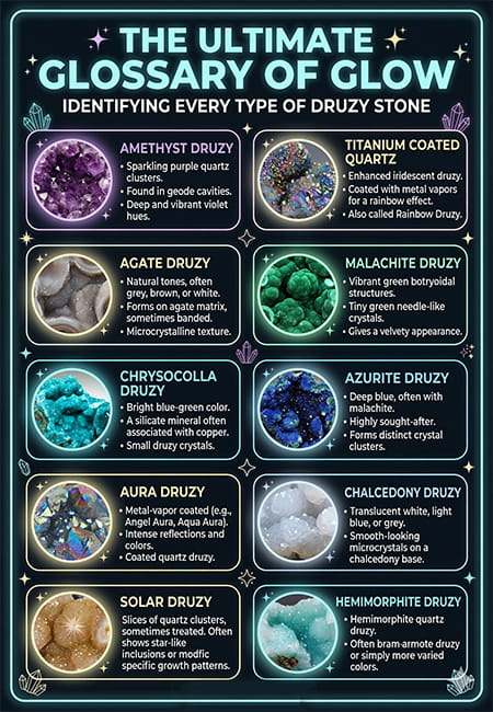 A Complete Guide to All Types of Druzy Stones