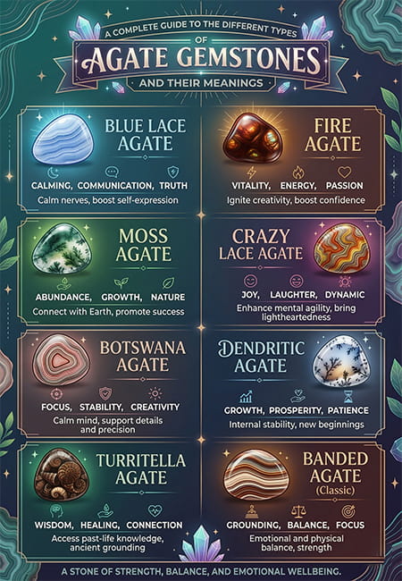 A Complete Guide to the Different Types of Agate Gemstones and Their Meanings