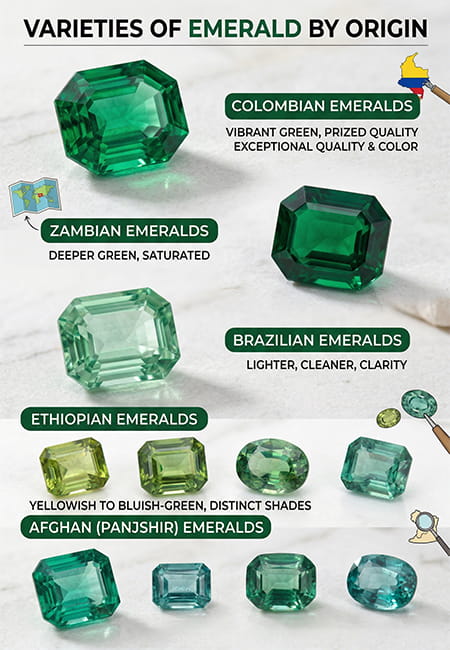 Guide to All Types of Emerald Gemstones