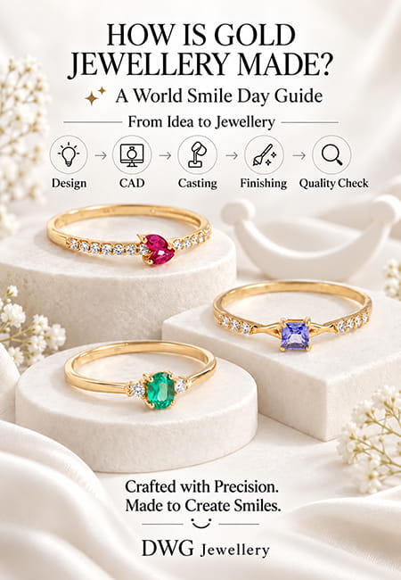 How Is Gold Jewellery Manufactured? A World Smile Day Guide by DWG Jewellery