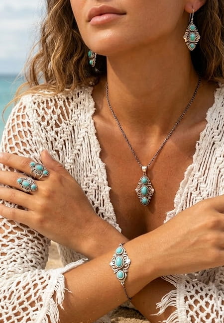 Sun, Sand & Turquoise: Bohemian Jewelry Looks for Hot Summer Days