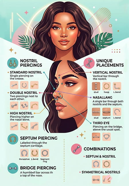 The Ultimate Guide to Nose Piercing Styles: Find Your Perfect Look