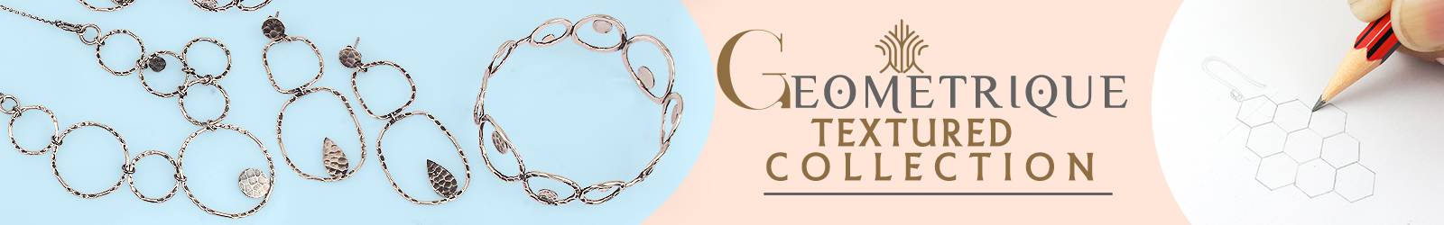 Geometrique textured jewelry manufacturer