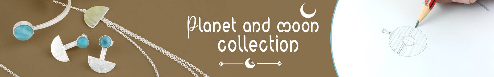 Planet and moon jewelry maker from India