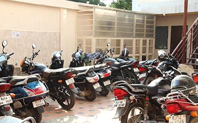 Two wheeler parking area Two wheeler parking area