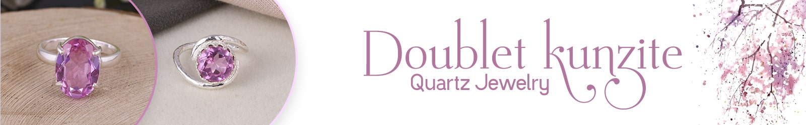 Silver Doublet Kunzite Quartz Jewelry Wholesale Supplier