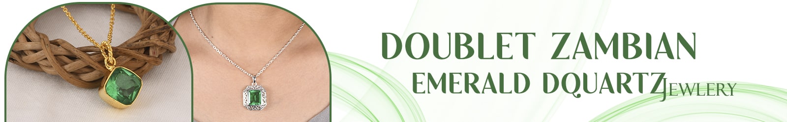 Silver Doublet Zambian Emerald Quartz Jewelry Wholesale Supplier