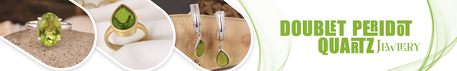 Silver Doublet Peridot Quartz Jewelry Wholesale Supplier