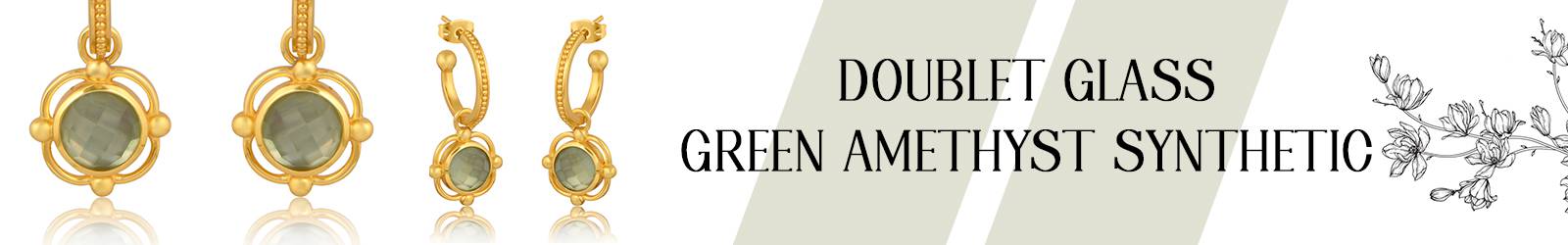 Doublet Glass Green Amethyst Synthetic