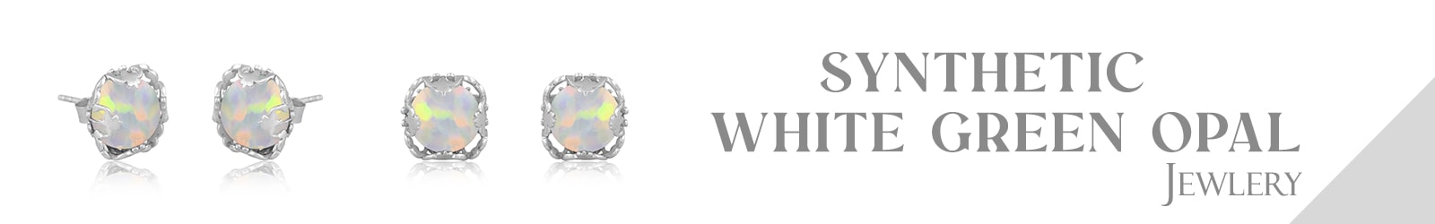 Silver Synthetic White Green Opal Jewelry Wholesale Supplier