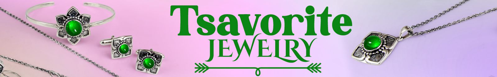 Silver Tsavorite Jewelry Wholesale Supplier