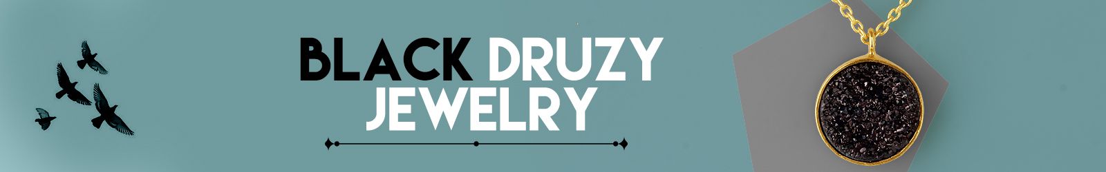 Silver Black Druzy Jewelry Wholesale Supplier