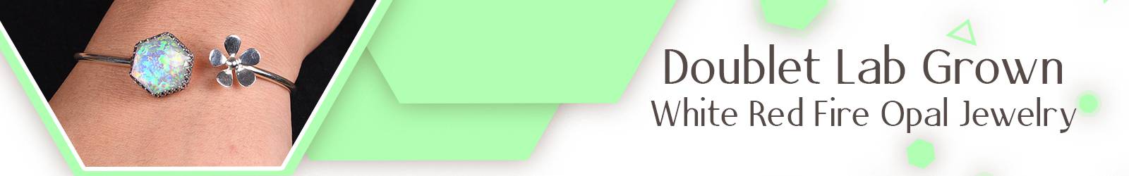 Doublet Lab Grown White Red Fire Opal