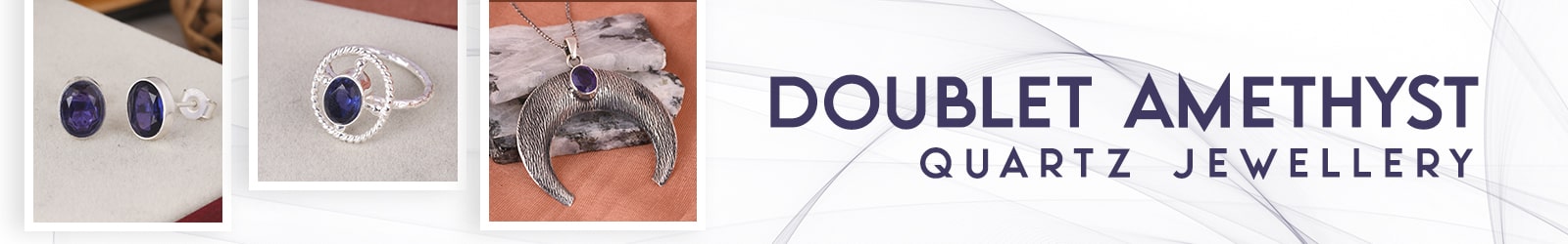 Silver Doublet Amethyst Quartz Jewelry Wholesale Supplier