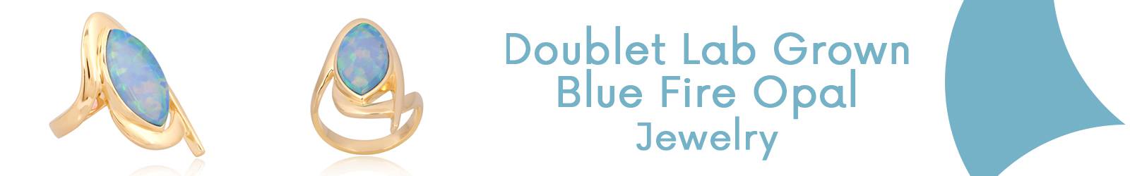 Doublet Lab Grown Blue Fire Opal