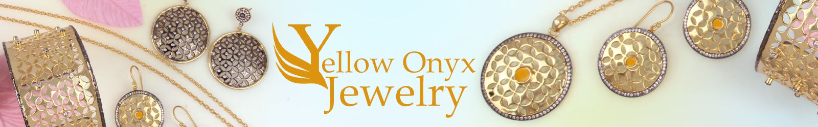 Silver Yellow Onyx Jewelry Wholesale Supplier