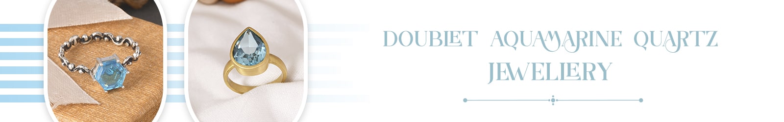 Silver Doublet Aquamarine Quartz Jewelry Wholesale Supplier