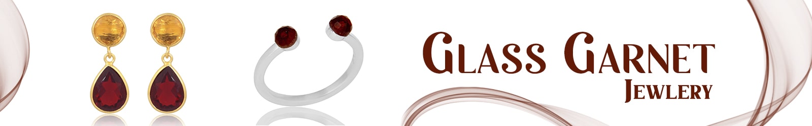 Silver Glass Garnet Jewelry Wholesale Supplier
