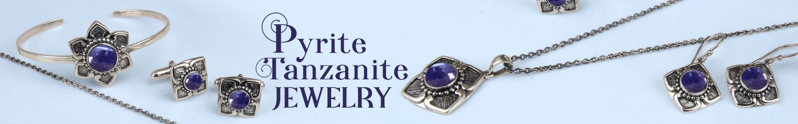 Silver Pyrite Tanzanite Color Jewelry Wholesale Supplier