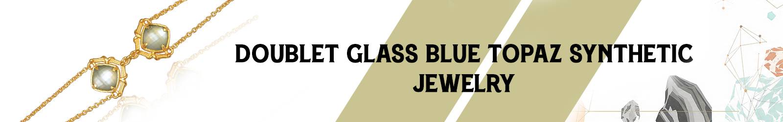 Doublet Glass Blue Topaz Synthetic