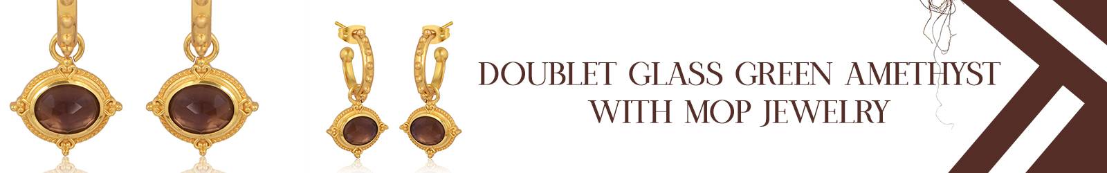 Doublet Glass Smoky Synthetic Nacre