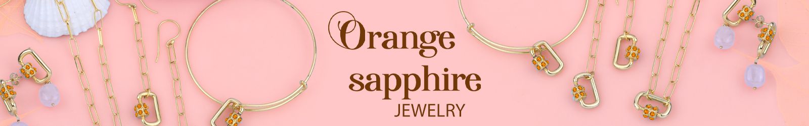 Silver Orange Sapphire Jewelry Wholesale Supplier