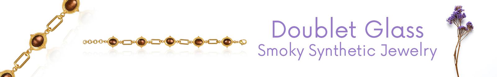 Doublet Glass Smoky Synthetic