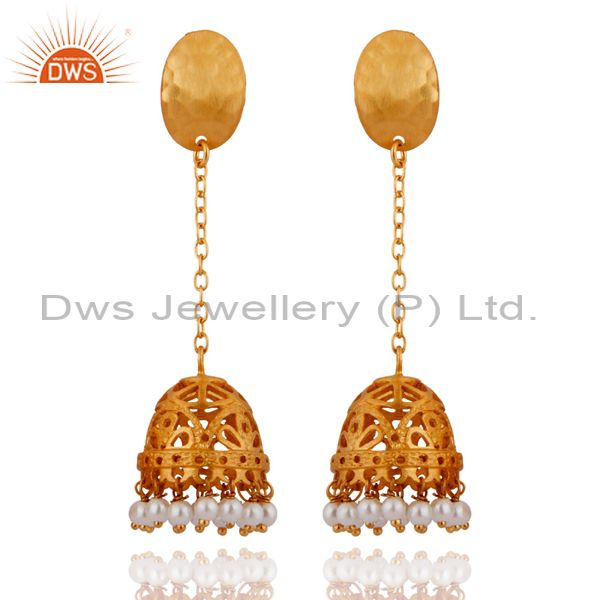 Tangerine Spicy Pearl Loop White 24K Gold Drops  Danglers Buy Tangerine  Spicy Pearl Loop White 24K Gold Drops  Danglers Online at Best Price in  India  Nykaa