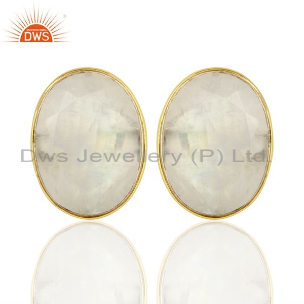 Rainbow Moonstone Earrings with Pink Glass Drop 14k Gold-plated Silver Rainbow Moonstone Earrings with Pink Glass Drop 14k Gold-plated Silver