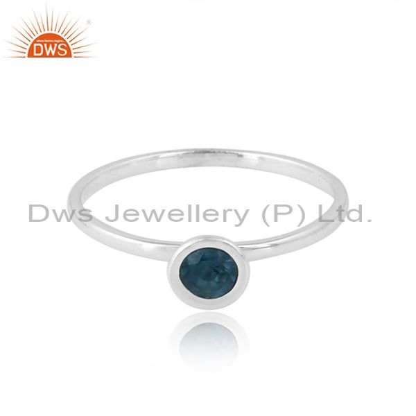 925 sterling silver london blue topaz gemstone girls ring jewelry