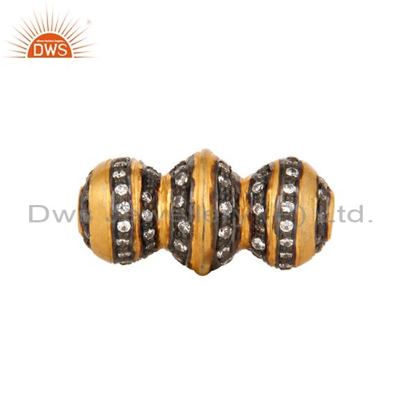 Vintage look 22k gold plated 925 sterling silver european charm