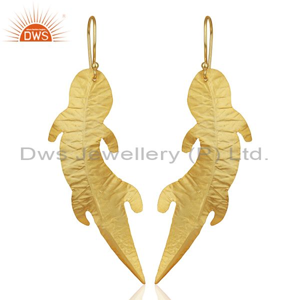 Customized Gold Plated Brass Fashion Dangle Earrings Manufacturer