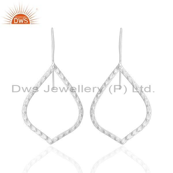 Silver Plated Brass Handmade Fashion Dangle Earrings Wholesale