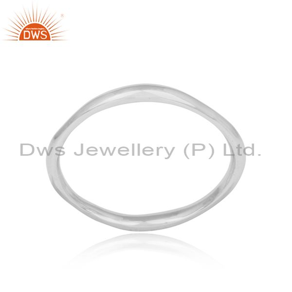 Fine 925 Sterling Silver Oval Shaped Handmade Ring