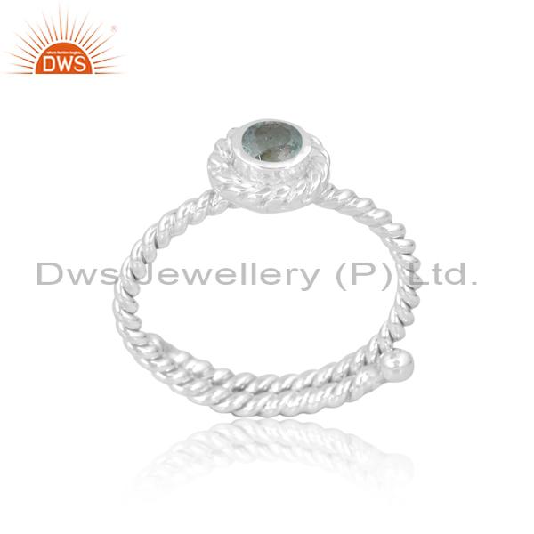 Exquisite Aquamarine Ladies' Engagement Ring