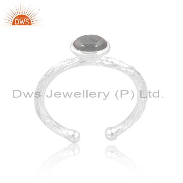 Aquamarine Handcrafted Ring: Exquisite, Openable Design
