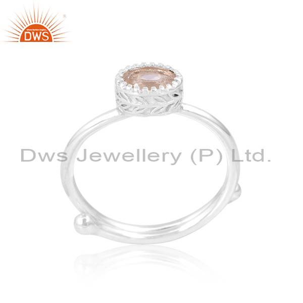 Exquisite Crystal Quartz Handmade Ring: Sparkling Elegance