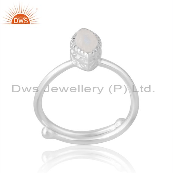 Quality Silver Band In Marquise Moonstone Stylish Women