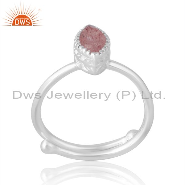 Quality Silver Band In Marquise Quartz Cut Stylish For Women