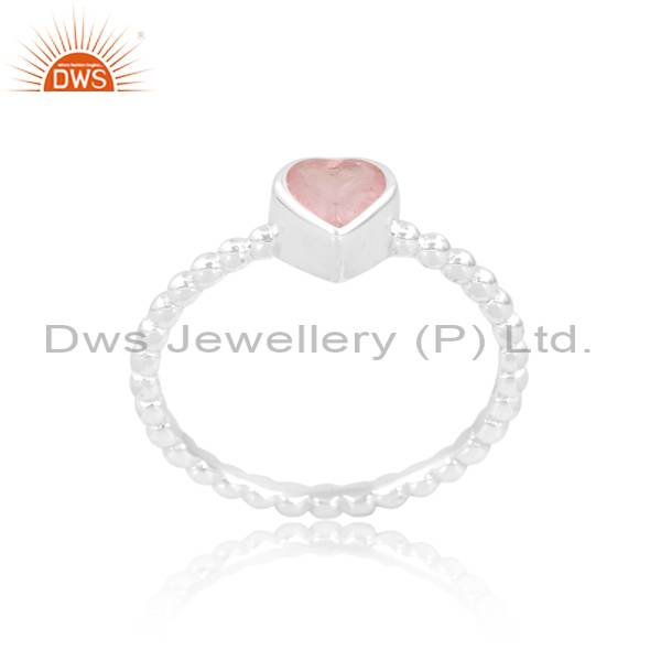 Stunning Rose Quartz Heart Ring: Perfect for Girls