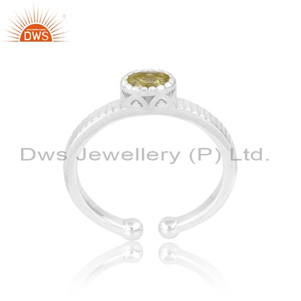 Exquisite Ladies' Peridot Engagement Ring