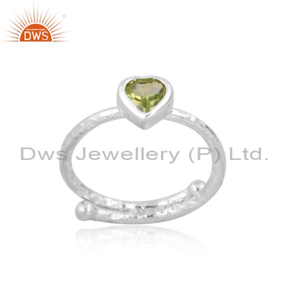 Peridot Heart Engagement Ring: Symbol of Love