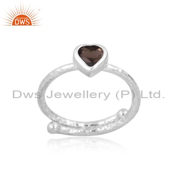 Smoky Heart Engagement Ring: Mesmerizing symbol of love